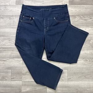 JAG Jeans High Rise Straight Crop Denim Jeans Dark Wash sz 12